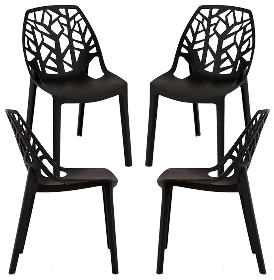 Pak 4 Polypropyleen Hissar Stoelen