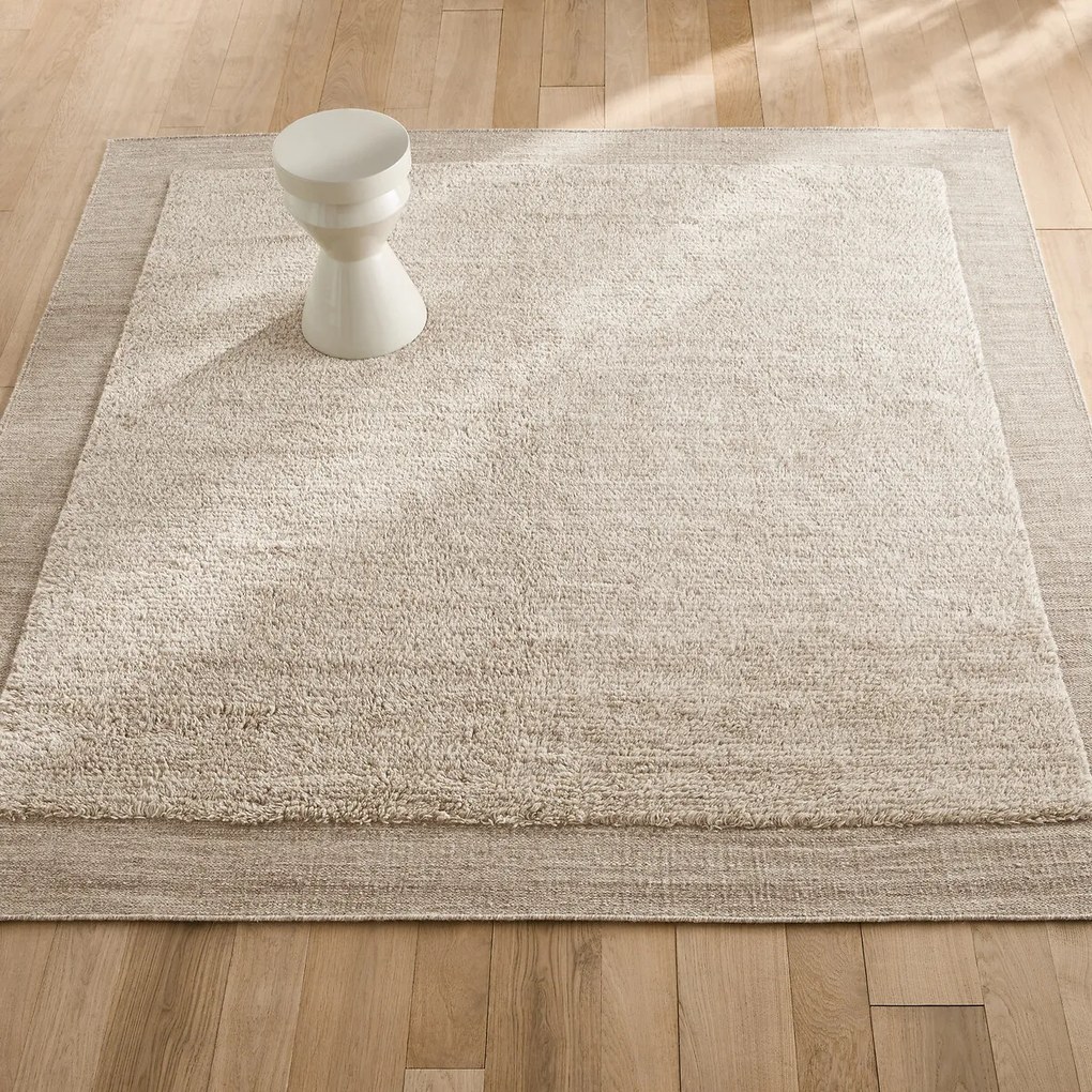 Vierkant wollen vloerkleed, XL, handgeknoopt, EDGI