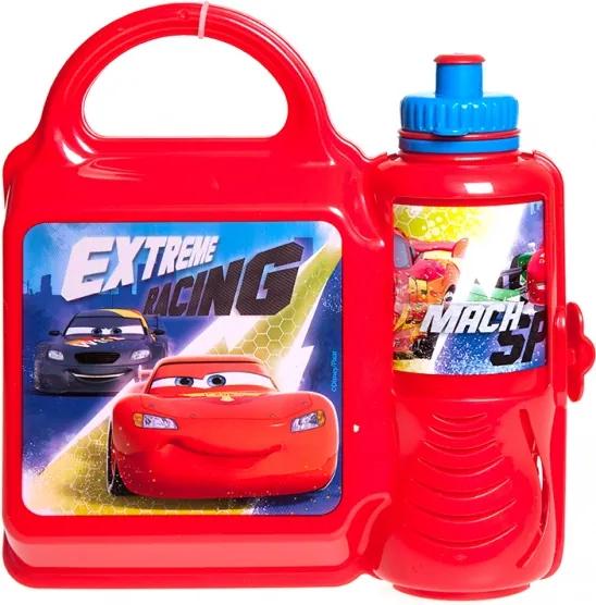 Lunchset Cars Extreme Racing broodtrommel & beker rood
