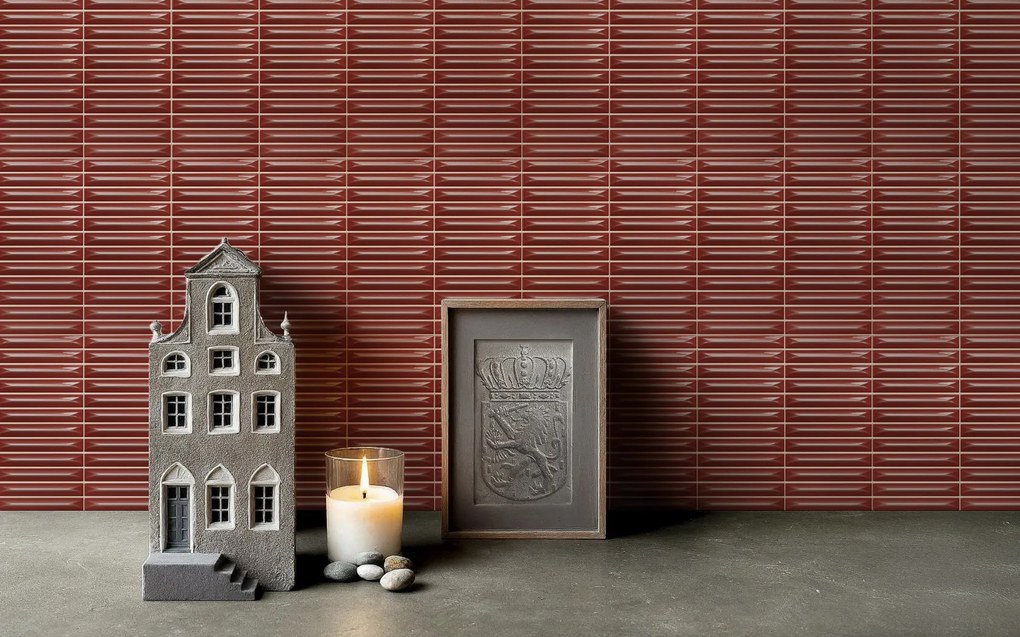 Navale Tinta Terra wandtegel kitkat 20x20cm rood