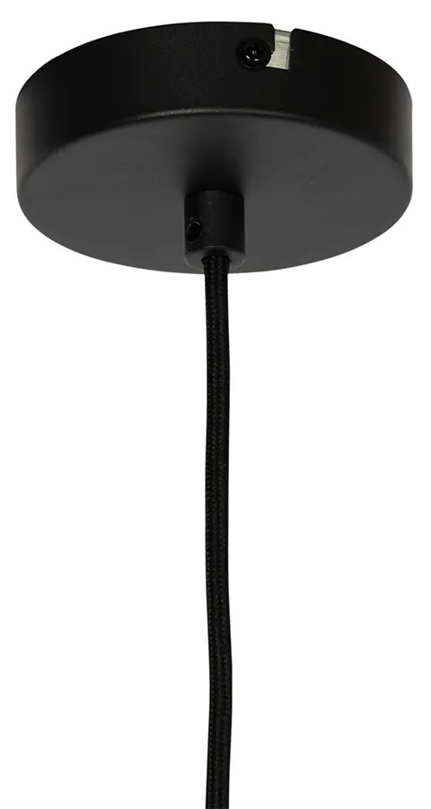 Moderne hanglamp zwart met smoke glas - Drop