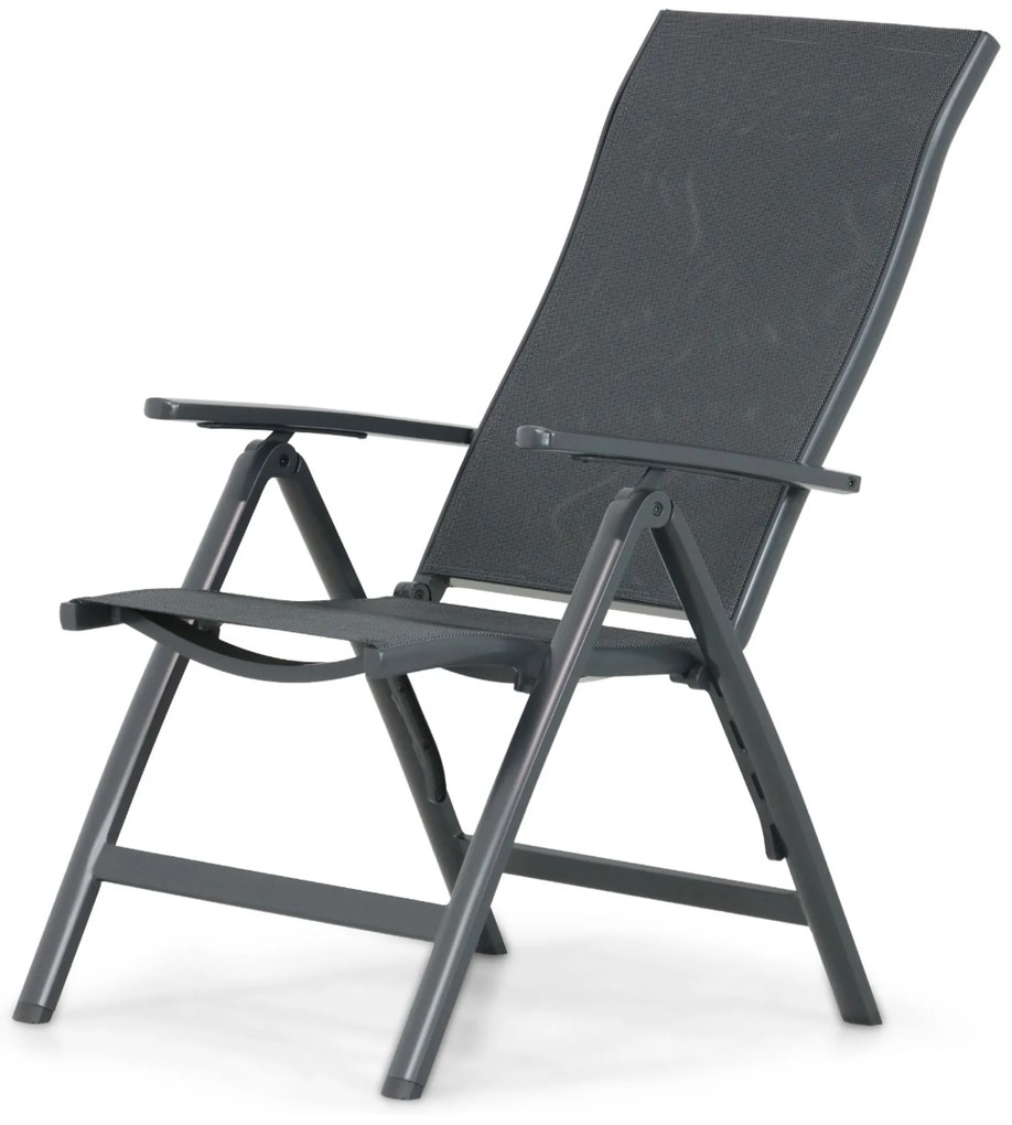 Tuinset 6 personen 220 cm Aluminium/textileen Grijs Hartman Sitges/Mateo