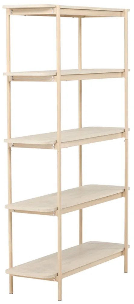 Openkast Met Vijf Planken Whitewash - 120x40x190cm.