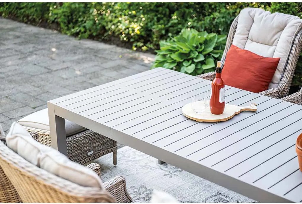 Garden Impressions Penang uitschuifbare tuintafel 180/230x100 cm - taupe