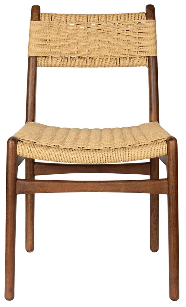 Dutchbone Cecile Houten Frame Stoel Walnut