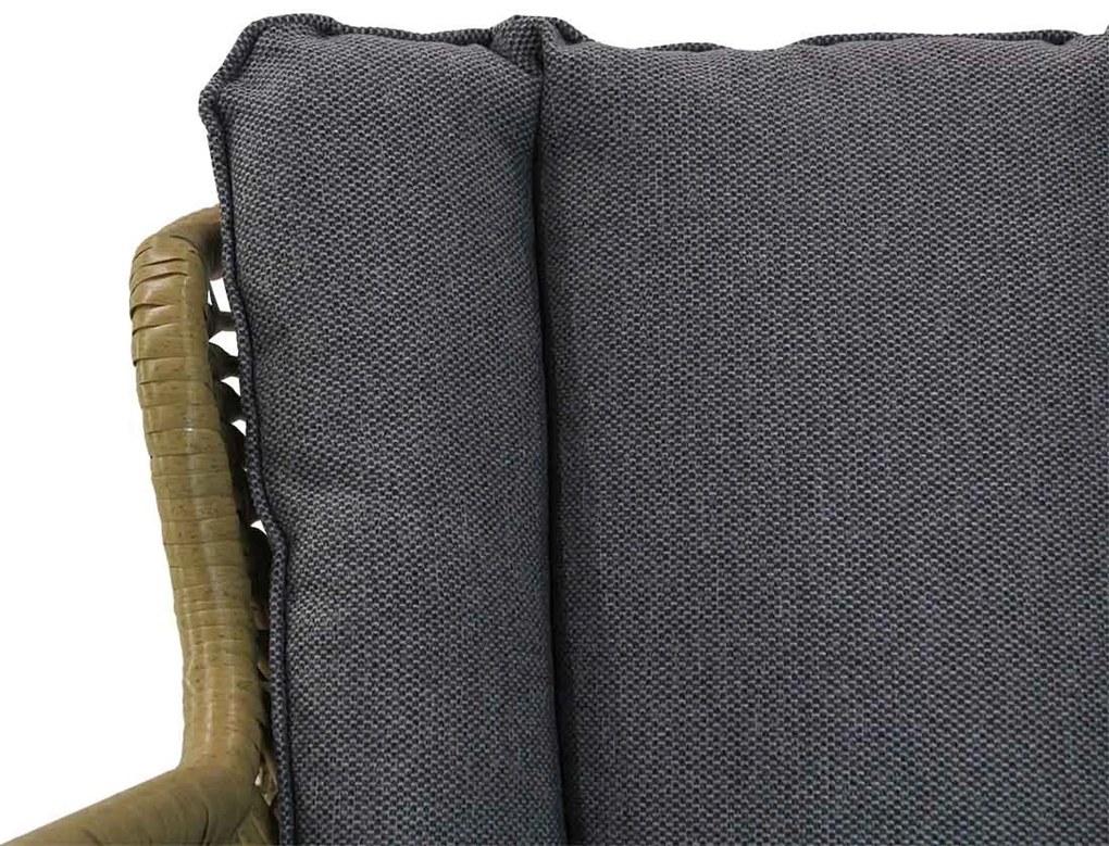 Tuinset 4 personen 90 cm Wicker/Aluminium/Aluminium/wicker Taupe Coco Azzano/Bistol