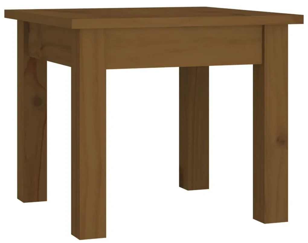 vidaXL Salontafel 35x35x30 cm massief grenenhout honingbruin