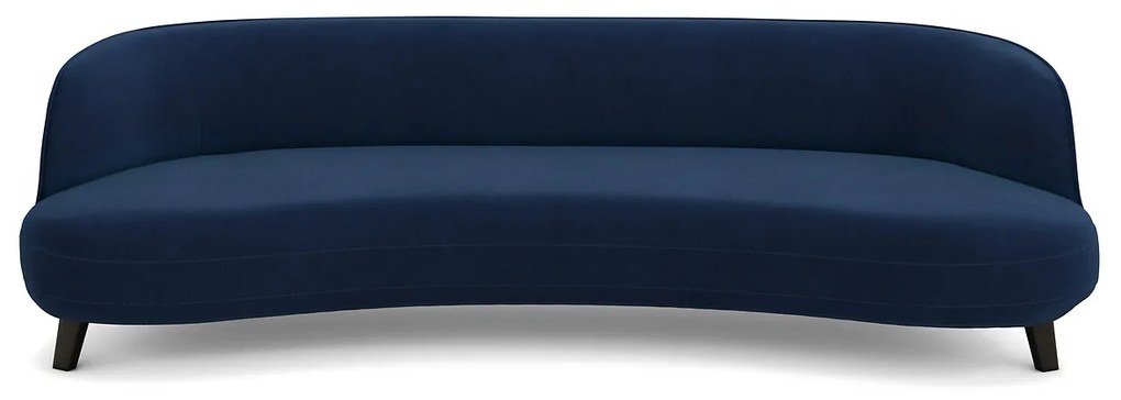 Bank in fluweel, 5-zit, Rosebury design E. Gallina