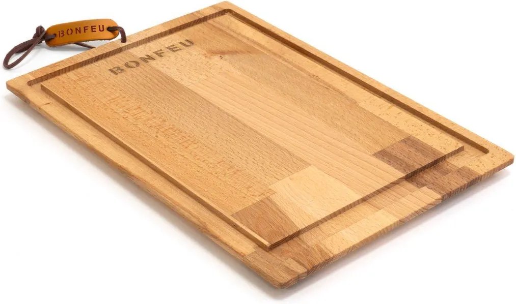 BonFeu Houten Snijplank - Serveerplank met Ophanglus - 35x24x1,5 cm