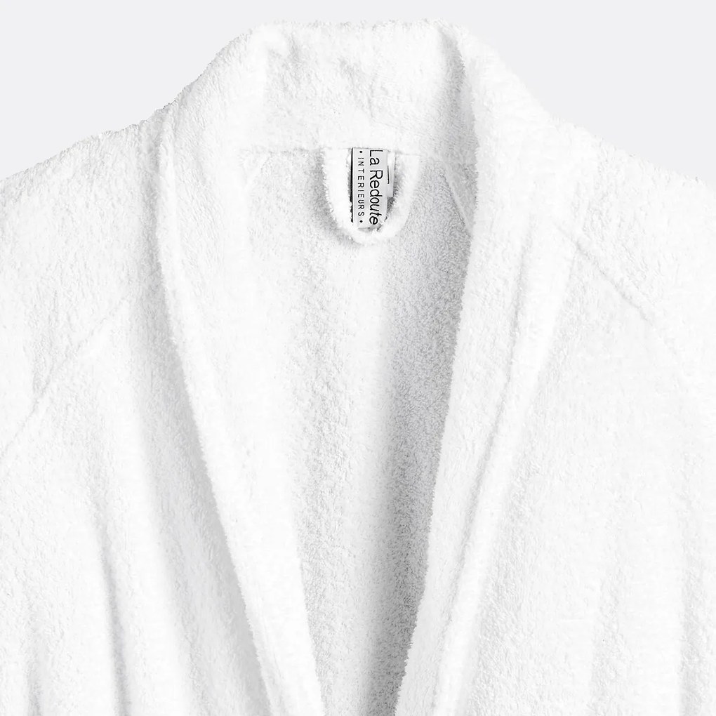 Badjas in badstof, kimono kraag, 450g/m², Haxel