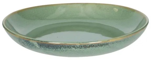 Schaal reactieve glazuur, steengoed, groen,Ø 31 cm