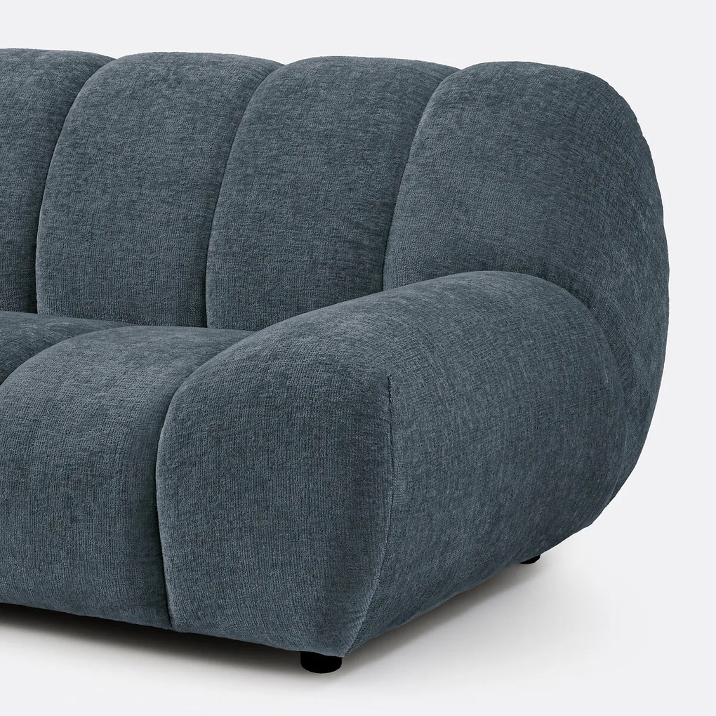 Hoekbank links, dik fluweel, Nuria