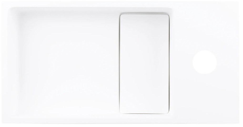 Differnz Solid fonteinset solid surface met rechte kraan mat zwart