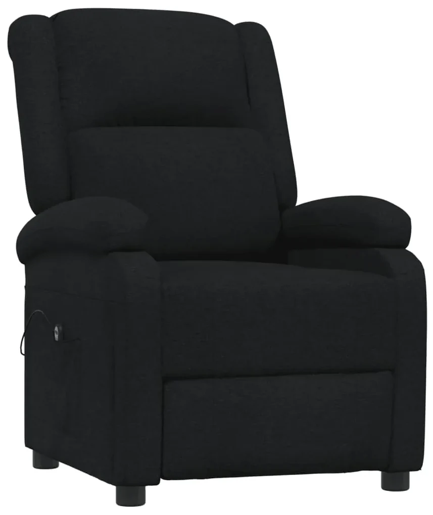 vidaXL Fauteuil verstelbaar elektrisch stof zwart
