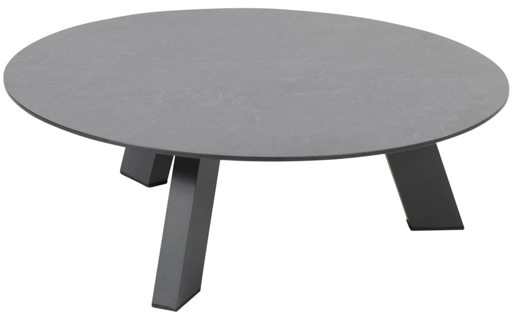 Cosmic loungetafel rond HPL slate antraciet 78x25 cm