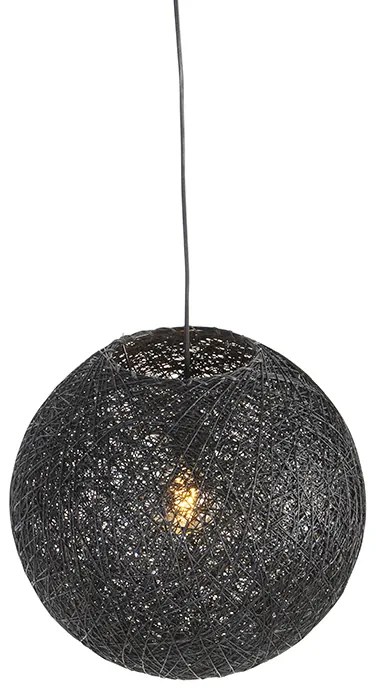Design hanglamp zwart bol 45cm - Corda