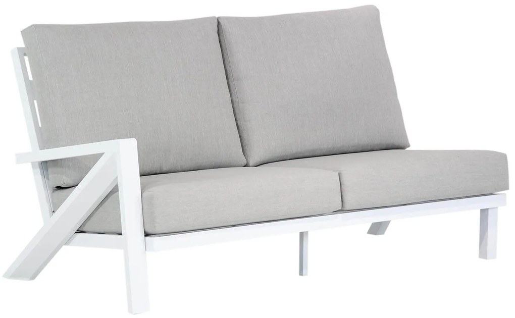 Hoek loungeset 5 personen Aluminium Wit  Santika Furniture Santika Cinta