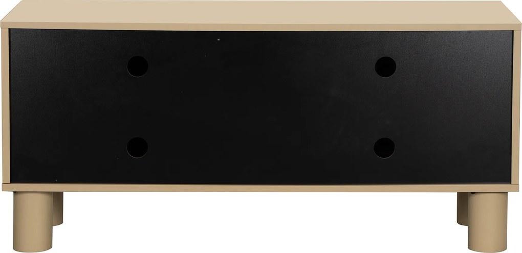 Mat Tv-meubel Met Strepen Zand 120 Cm - 120x40x55cm.
