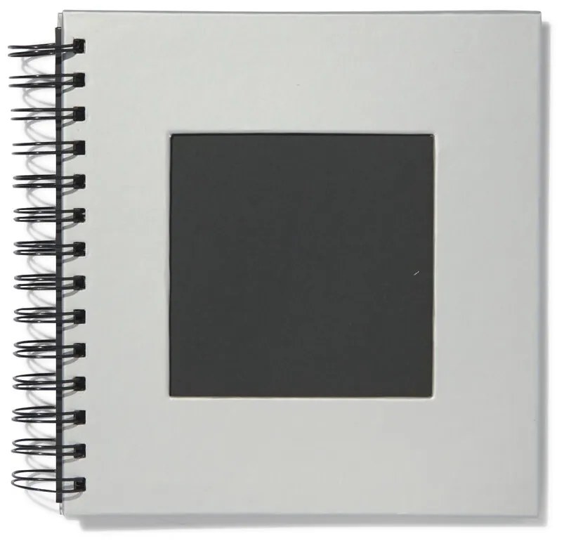 HEMA Fotoboek Met Spiraal En Venster 19x18 Zilver