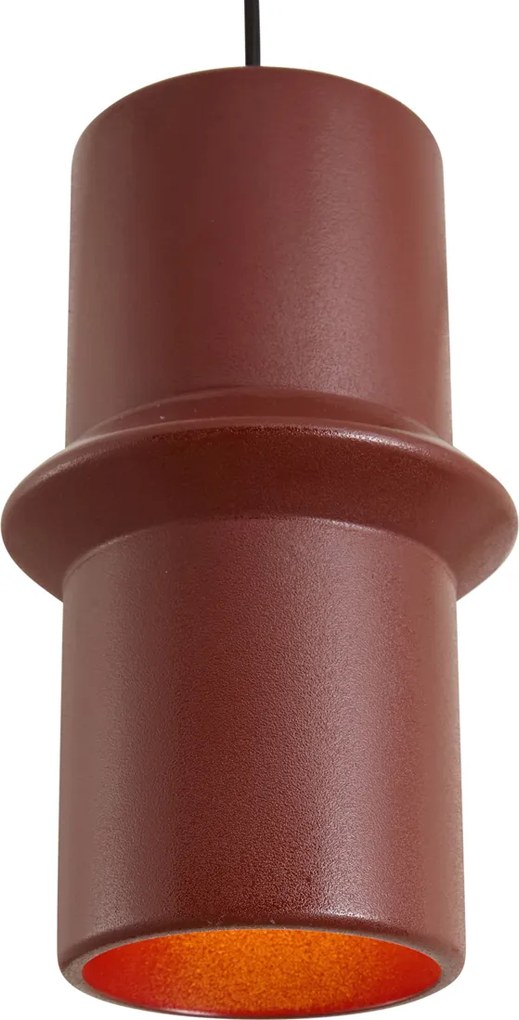 Retro hanglamp rood met zwart 3-lichts - Monti
