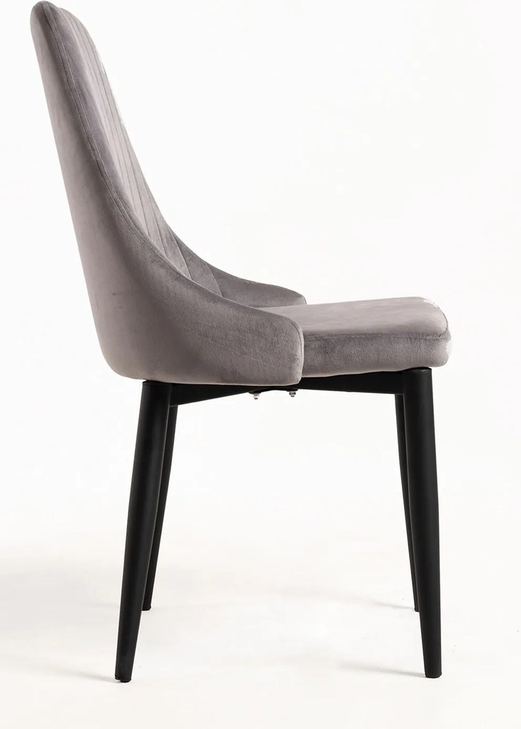 Set 4 Kan Fluwelen Stoelen