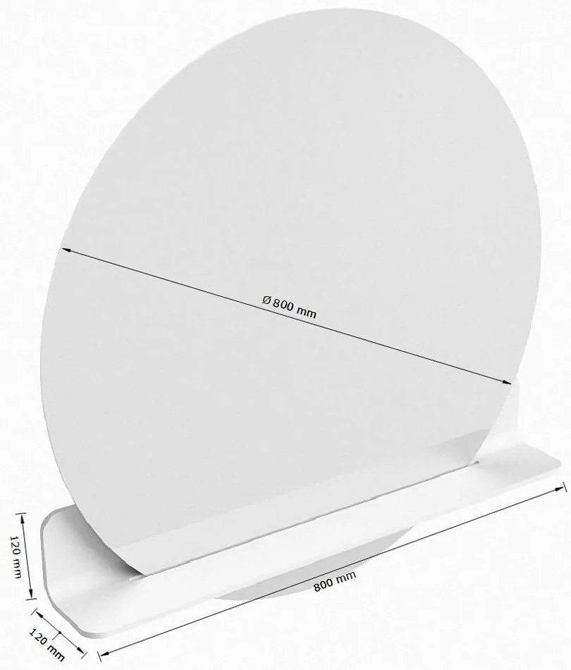 Mondiaz Spot spiegel rond Ø80cm met planchet glace