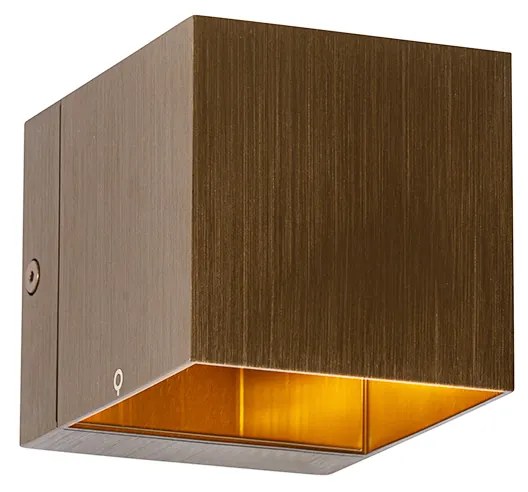 Set van 4 smart wandlamp donkerbrons 8 cm incl. Wifi G9 - Transfer