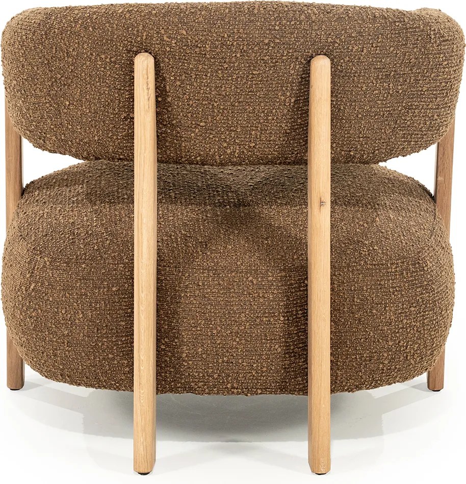 Armleuningstoel Boucle Bruin