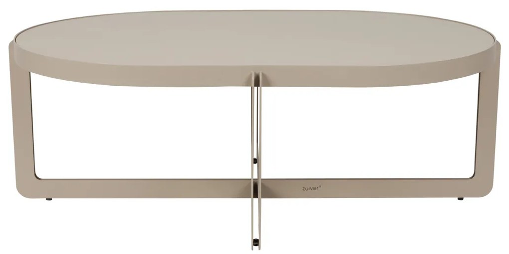 Zuiver Centre Oval Beige Ovale Design Salontafel Beige - 102 X 68cm.
