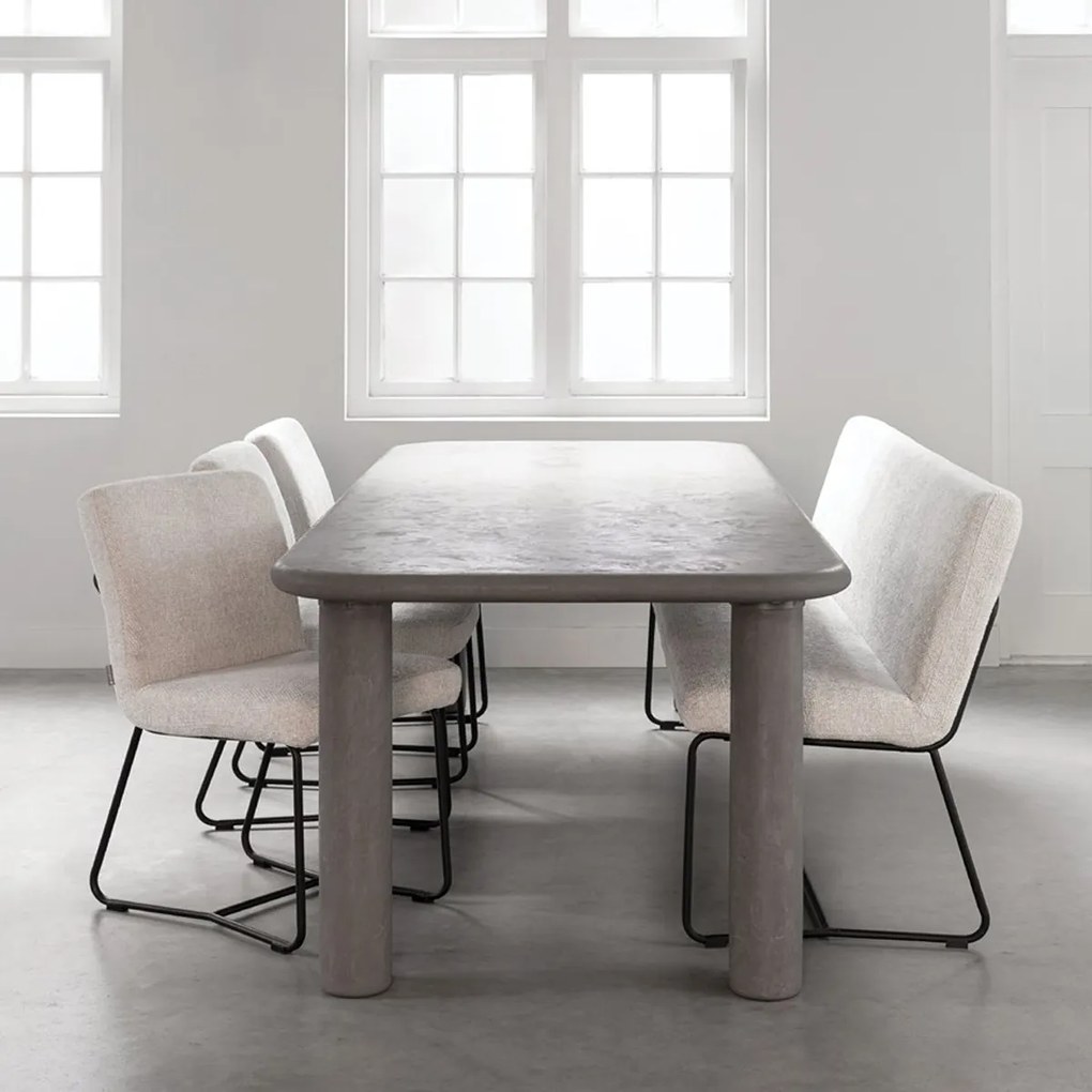 DTP Home Scala Clio Mortex Eettafel Lichtgrijs 260 Cm - 260 X 100cm.