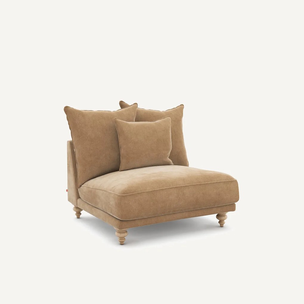 Bank van stonewashed fluweel, Lazare