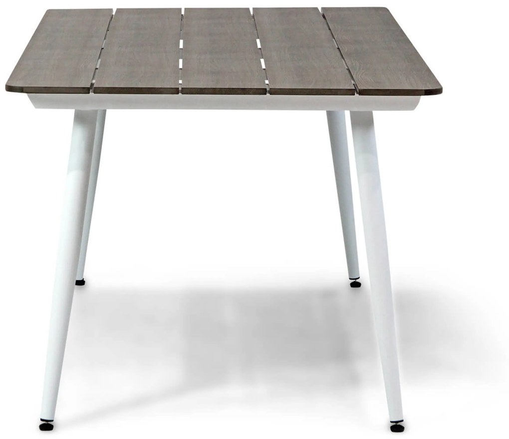 Tuinset 4 personen 180 cm Rope /Aluminium/polywood Wit Santika Furniture Santika