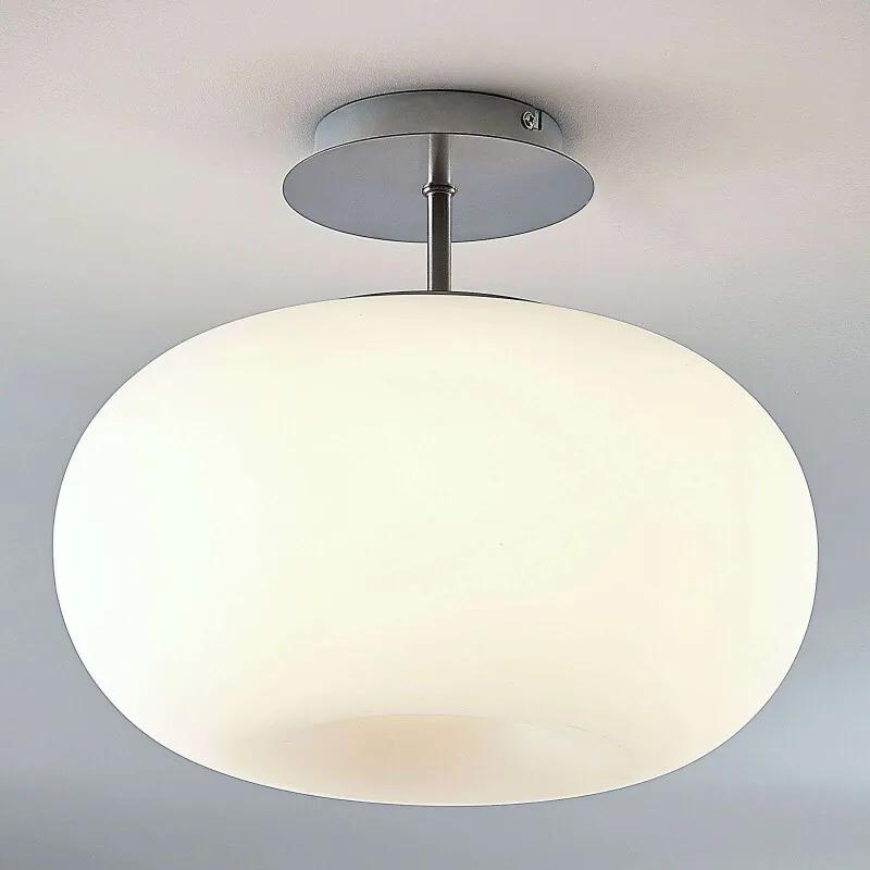 LED opaalglas plafondlamp Aglaja, wit