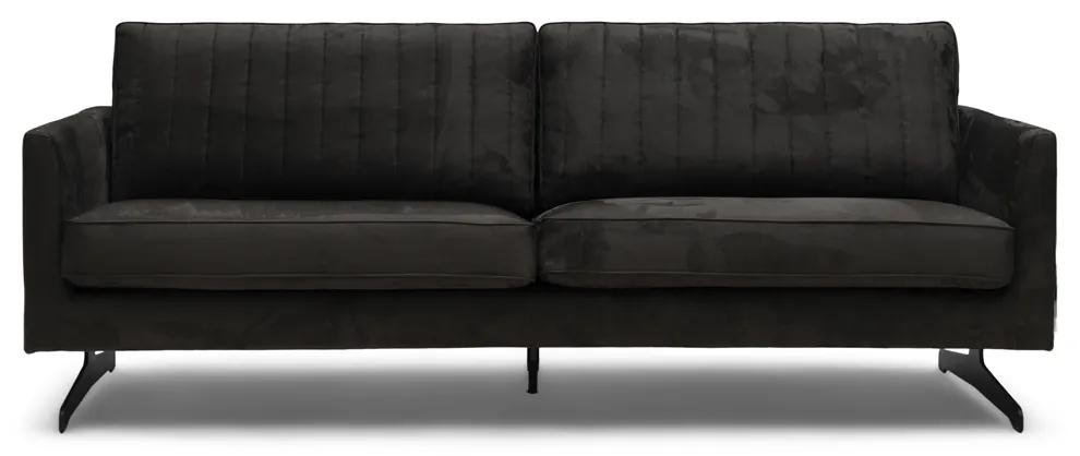 Rivièra Maison - The Camille Sofa 3 Seater, scottish suede, noir - Kleur: zwart