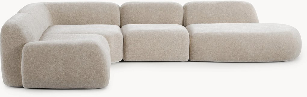 XL modulaire hoekbank Wolke met chaise longue