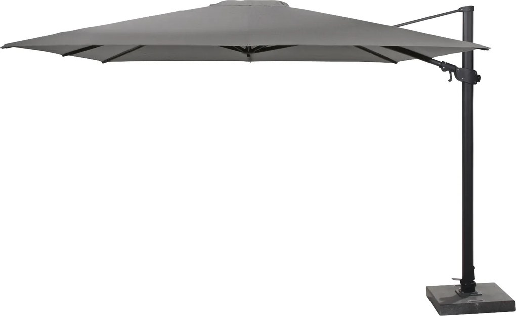 Siesta premium zweefparasol 300x300 cm charcoal 4 Seasons Outdoor