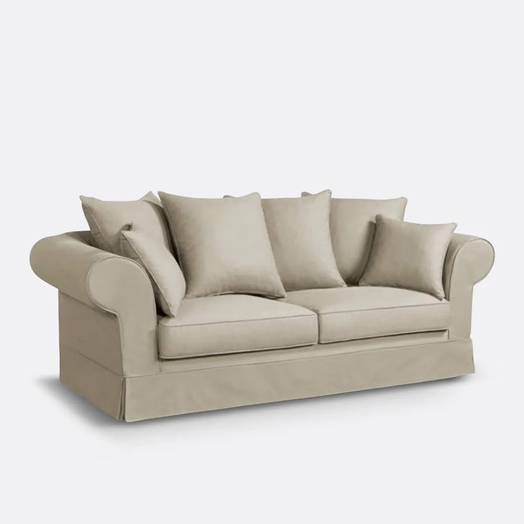 Bank, Comfort Bultex®, in halfgevlochten katoen, Adelia