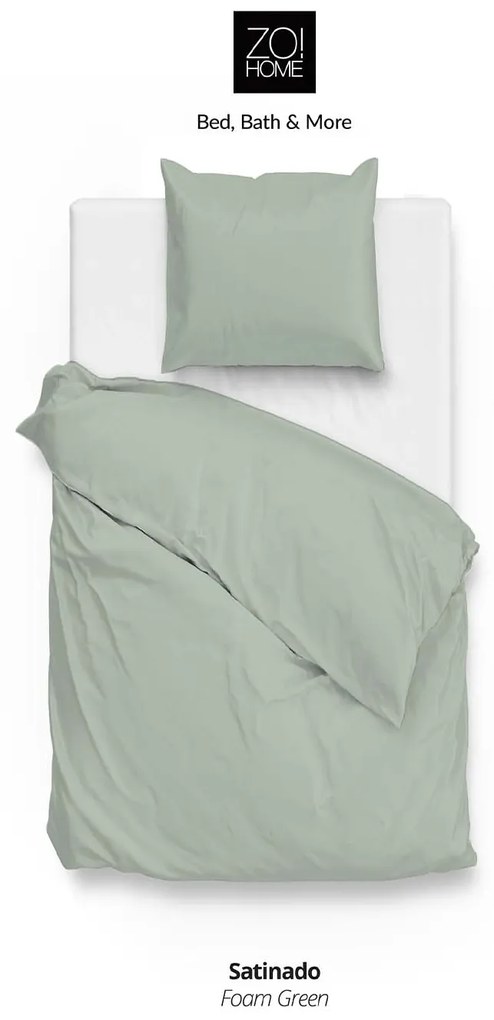 Zo!Home Satinado Dekbedovertrek Foam Green – Bij Swiss Sense