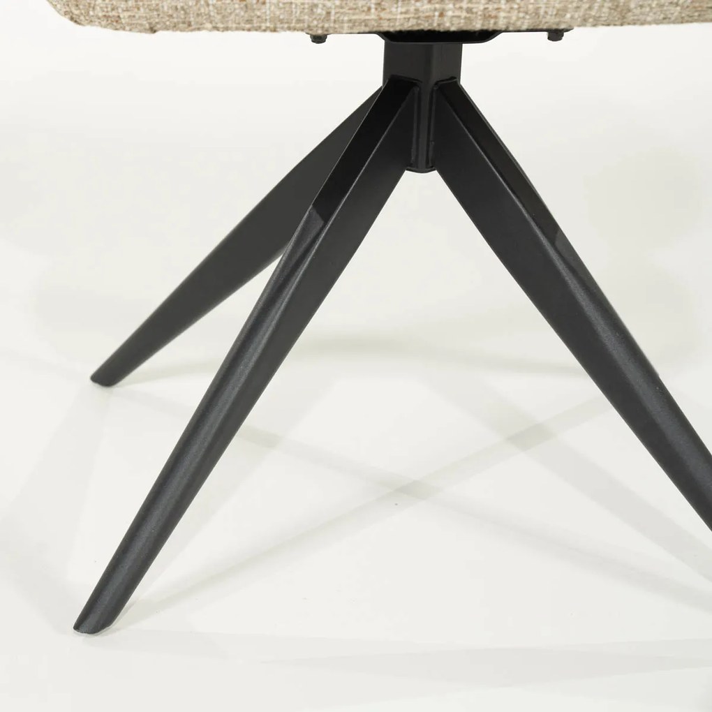 Eleonora Connor Eetkamerstoel Draaibaar Taupe Stof