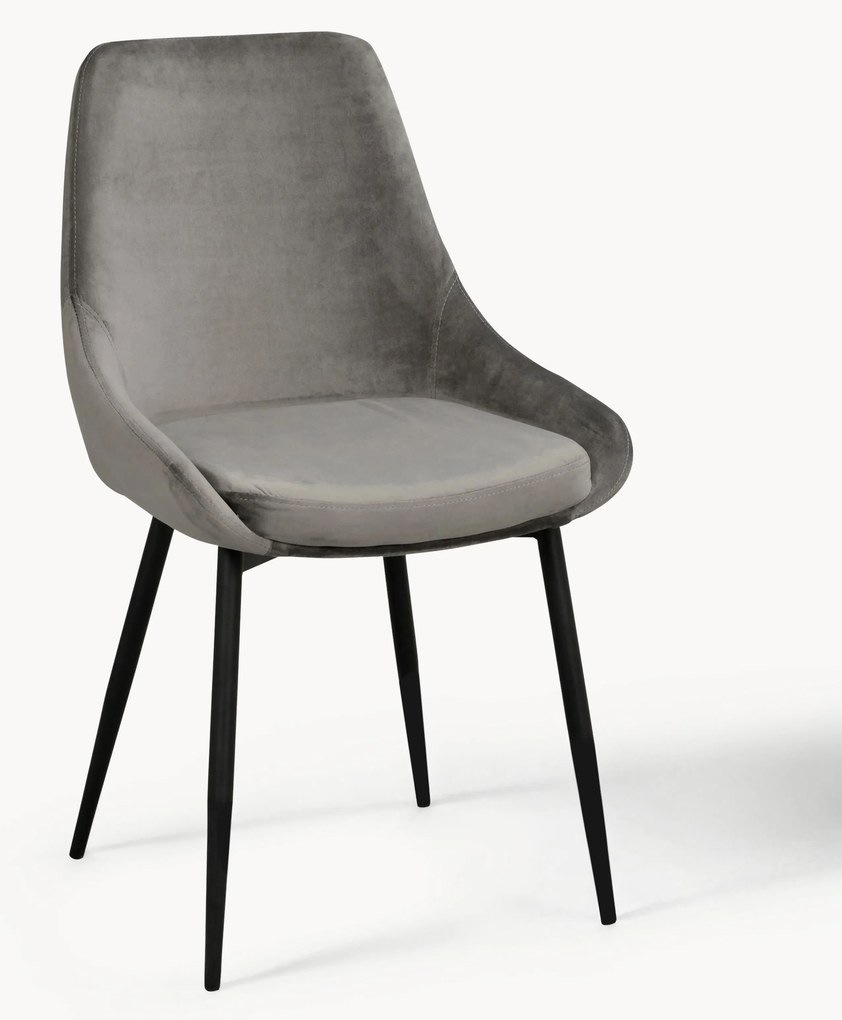 Gestoffeerde fluwelen stoelen Sierra, 2-delig