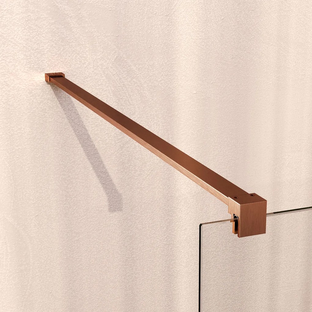 Brauer Oblivion inloopdouche helder glas 110cm koper geborsteld PVD