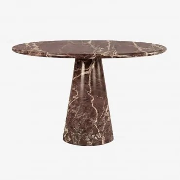 Ronde Eettafel Ø120 Cm In Alodia Marmer Rood Marmer Cherry Gold - Sklum