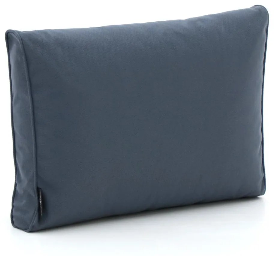Loungekussen Tuin | Blauw/Grijs-Antraciet  | Outdoor Textiel | Madison | 60x40cm | Kees Smit Tuinmeubelen