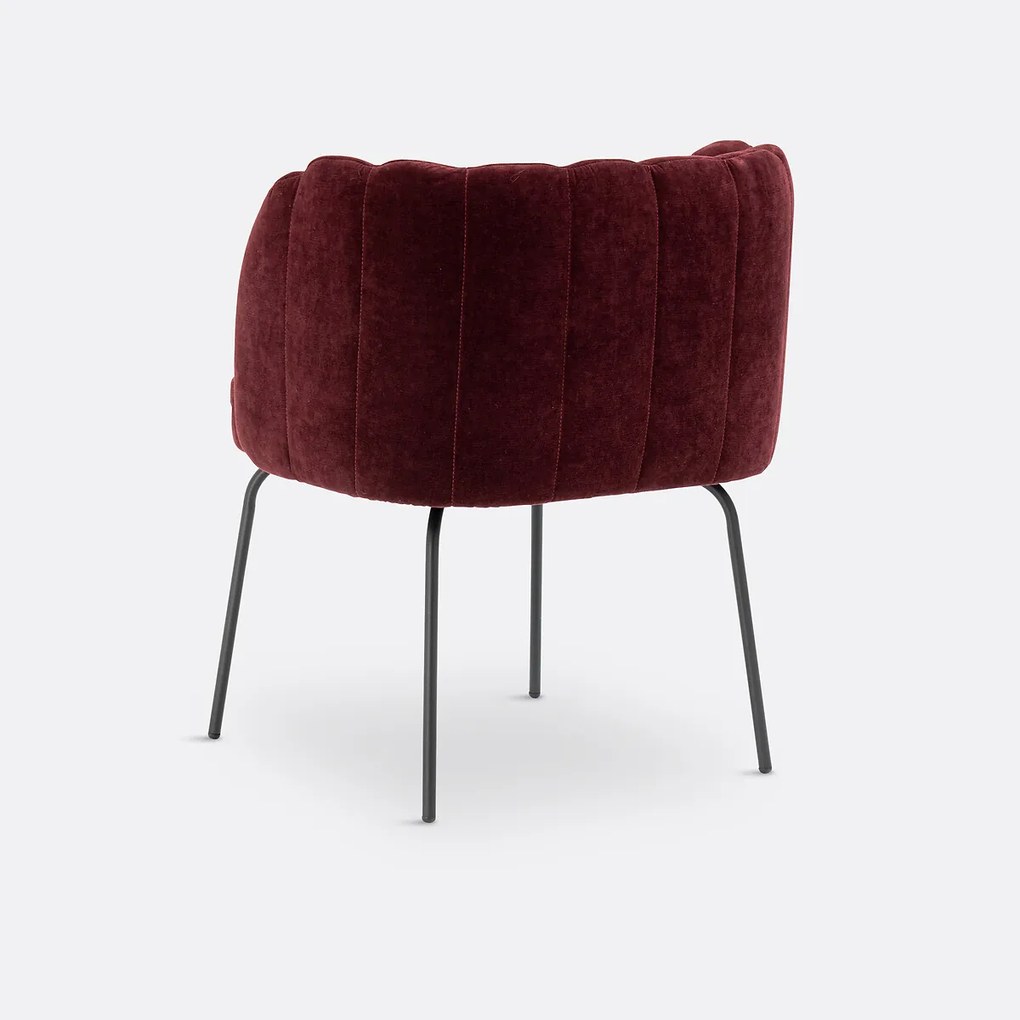 Tafelfauteuil in fluweel, Douna