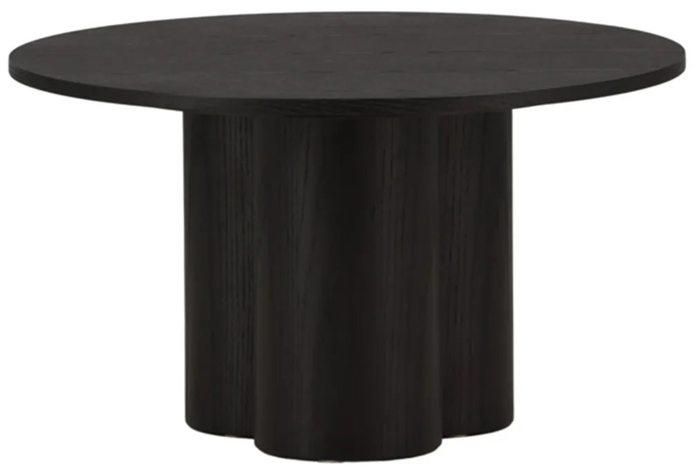 Salontafel Met Cilindervormige Poten Zwart - 80 X 80cm.