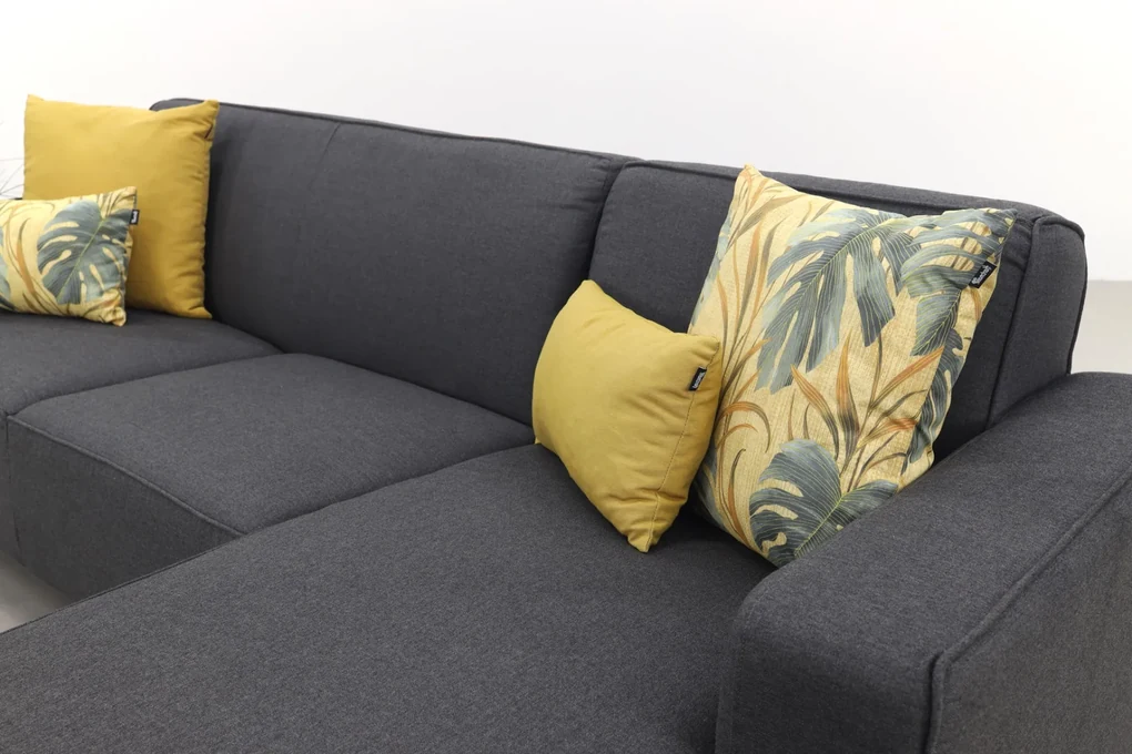 Boavista Sunbrella loungebank chaise longue - Sooty - 2-delig - links