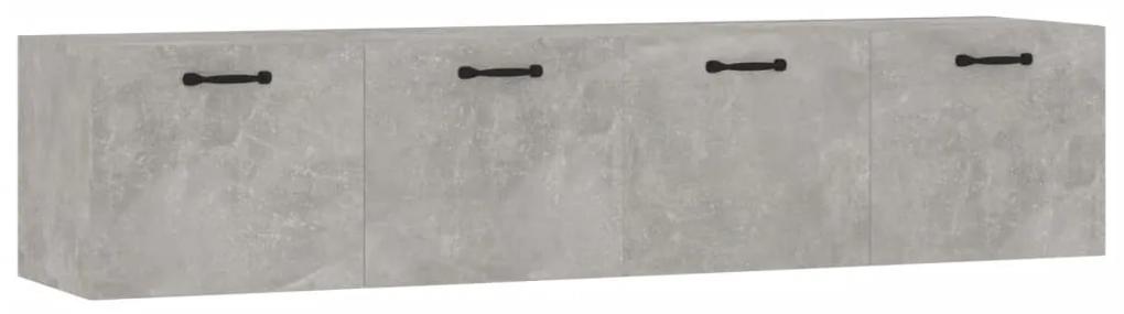 vidaXL Wandkasten 2 st 60x36,5x35 cm bewerkt hout betongrijs