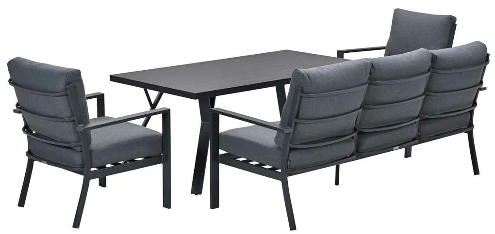 Garden Impressions Senja lounge dining set stoel-bank 4-delig mystic grey