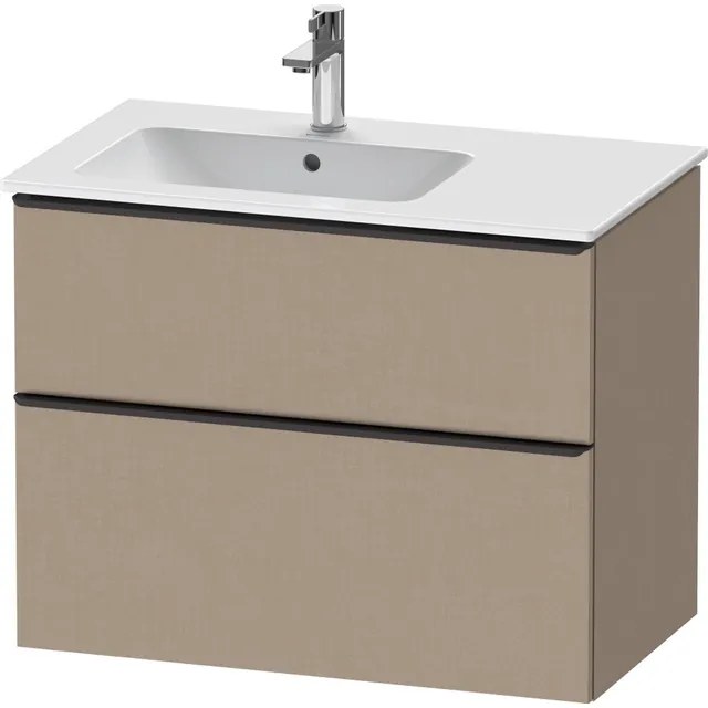 Duravit D-Neo wastafelonderkast 81x62.5x46.2cm 1 lade Linnen Mat de436607575