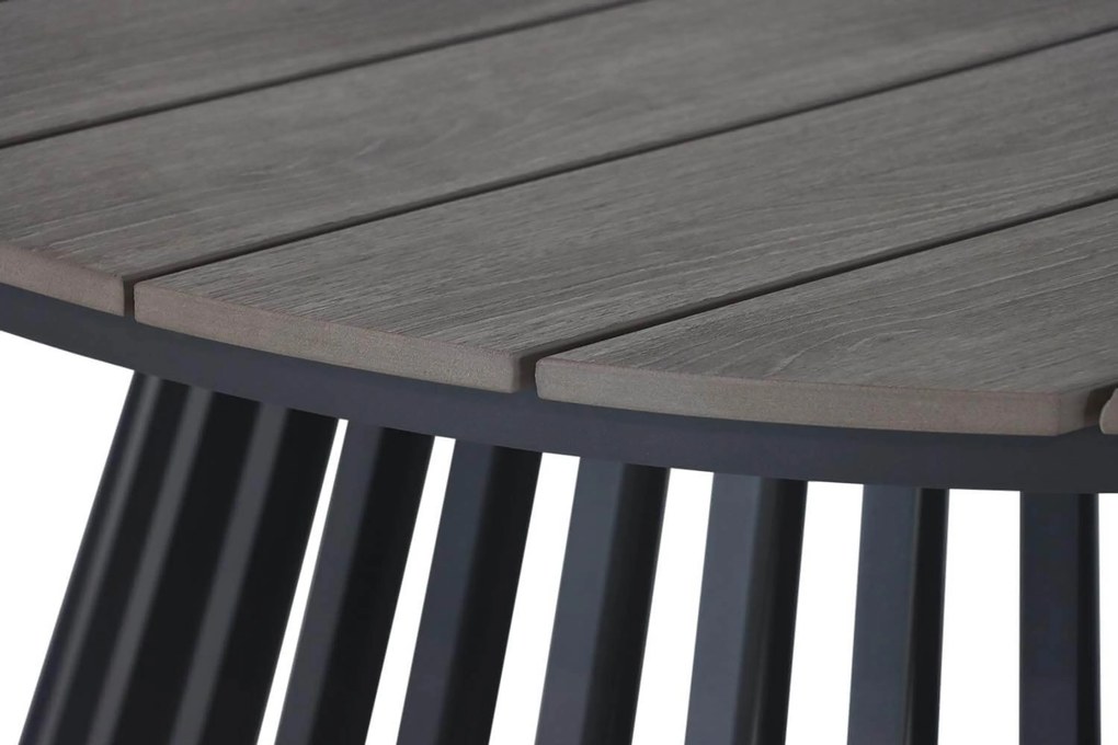 Tuinset Ronde Tuintafel 4 personen 125 cm Aluminium/textileen Grijs Lifestyle Garden Furniture Fiora/Sorrento